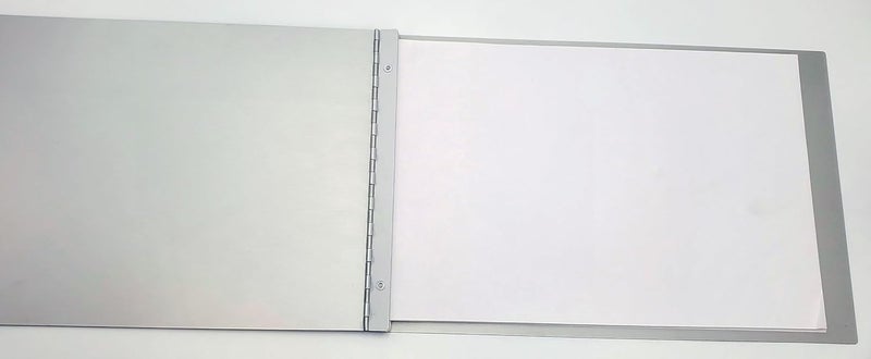 Ruby Paulina 11x17 Landscape Binder, Heavy Duty Aluminum Fixed 2-Post Landscape Document Organizer with Piano Hinge. Portfolio Art Binder for Artwork Storage, Display Tattoo Book, Blueprints, Tabloid Organization - Image 2